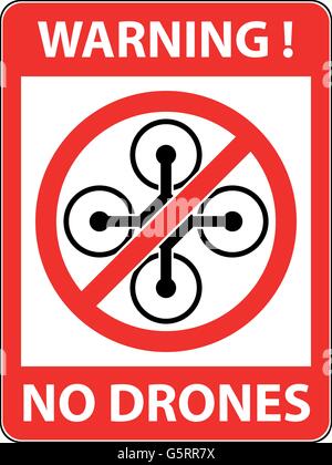 No Drone Zone Sign Flying Drones Prohibition Symbol With Text No Fly