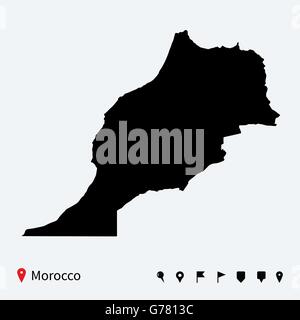 High Detailed Isolated Map Morocco Stock Vector Image Art Alamy