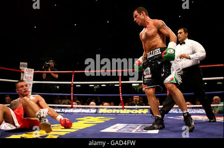 Boxing Joe Calzaghe And Mikkel Kessler Weigh In St Davids Hall Stock Photo Royalty Free