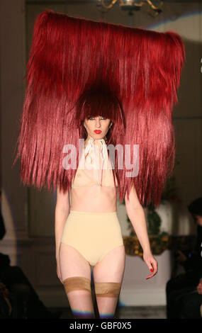 A Model On The Catwalk During The Charlie Le Mindu Fashion Show At The On Off Venue In Central