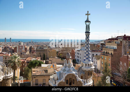 Parc Guell In Barcelona Stock Photo Alamy