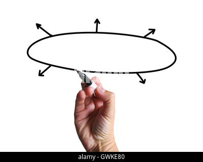 Blank Diagram Shows Schematic Plan Flow Chart Stock Photo Alamy