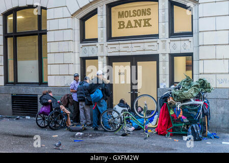 Homelessness Downtown East Side DTES Hastings Street Tent City