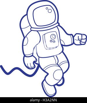 astronaut space suit helmet outline Stock Vector Art & Illustration