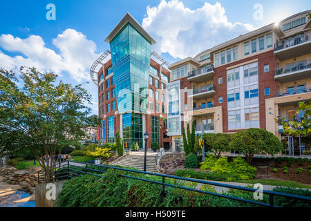 Modern Architecture Greenville Sc buildings along the reedy river, in downtown greenville, south Modern Architecture Greenville Sc buildings along the reedy river, in downtown greenville, south