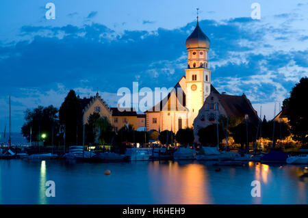 Harbour Of Wasserburg At Dusk Lake Constance Bavaria Stock Photo Alamy