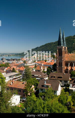 Austria Vorarlberg Bregenz View From The Mountain Pfaender 1064 M Onto