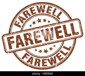 Farewell Stamp Farewell Sign Round Grunge Label Stock Vector Image