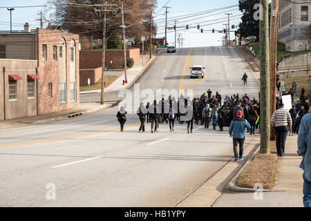 va usa danville protesters kkk 3rd anti dec march alamy pelham nc