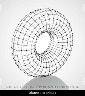 Abstract Stereometry Shape Black Sketched Sphere With Reflection Hand