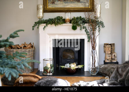 Candles decorated with wood Stock Photo, Royalty Free Image: 75306079