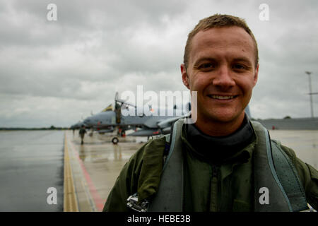 U.s. Air Force Capt. Brett Pierson, A Pilot With The 340th Stock Photo 