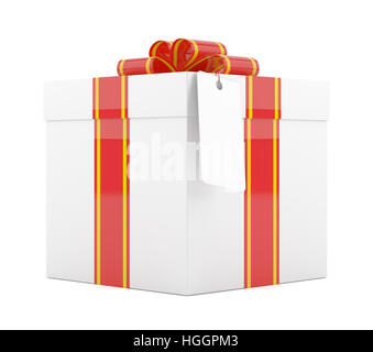 Background With Glossy Red Bow And Label Stock Photo Alamy