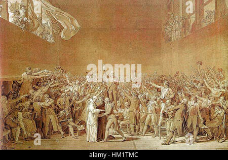 Sketch By Jacques-Louis David Of The Tennis Court Oath. David Later ...