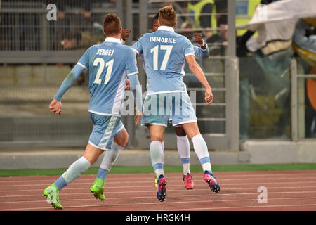 Supporters Of S S Lazio Celebrates The Victory During Us Lecce Vs Ss