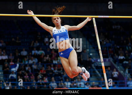 Ekaterini Stefanidi of Greece competes in the Women's Pole Vault Stock