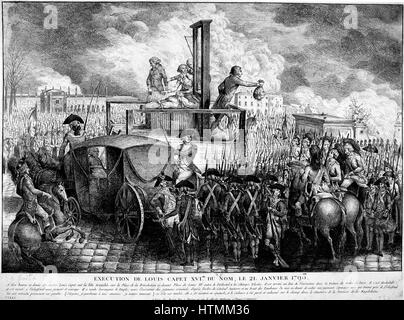 French Revolution. Execution of King Louis XVI (1754-1793) on January Stock Photo, Royalty Free ...