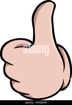 Thumbs Up Hand Cartoon Icon Stock Vector Image Art Alamy