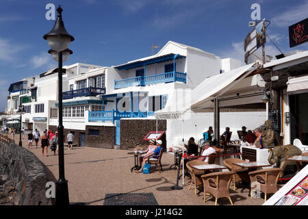 Scenic View To The Promenade Of Playa Blanca Lanzarote From Seaside