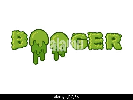 Snot Green Slime Letters Booger Slippery Lettering Snvel Typography