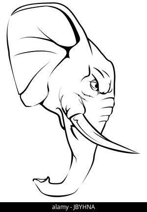 Black and White Cartoon Illustration of Big Fish and Small Fish Stock