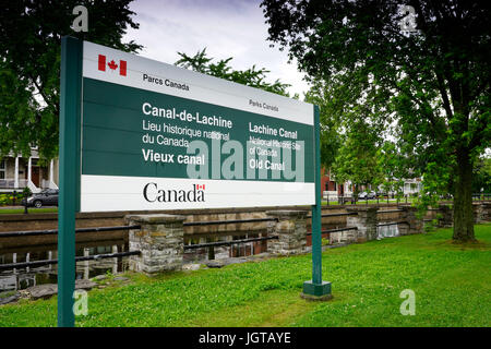 Lachine Canal, Montreal, province of Quebec, Canada Stock 