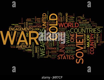 Cold War Word Cloud Concept Collage Made Of Words About Cold War