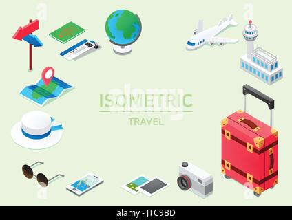 3D Grey Isometric Map Of World Simplified Vector Illustration Stock