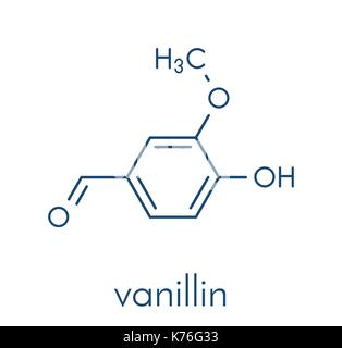 Skeletal Formula Of Vanillin Chemical Molecule Stock Vector Image