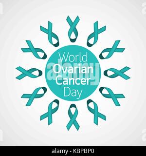 World Ovarian Cancer Day Health Awareness Concept For Banner Poster