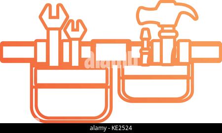 tool belt vector illustration Stock Vector Art & Illustration, Vector
