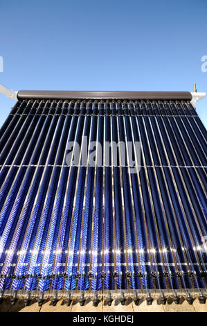 Solar Thermal Evacuated Tubes To Heat Water On Tile Roof Of Large