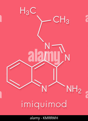 Imiquimod Topical Skin Cancer Drug Molecule Stylized Skeletal Formula