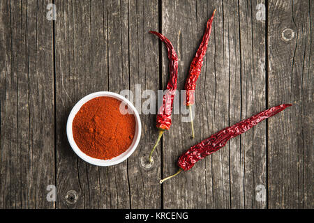 Two Different Dried Chili Peppers Foodcollection Stock Photo Alamy