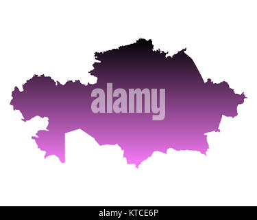 Karte Von Kasachstan Stock Photo Alamy