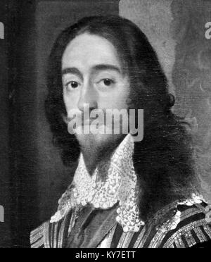Charles I, King of England (1600-1649) at the Hunt. Portrait by Stock