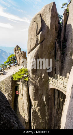 China Anhui Mt Huangshan Mountain Peaks In Mist Stock Photo Alamy