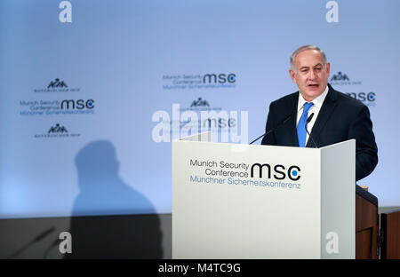 Munich Germany Th Feb Israeli Prime Minister Benjamin