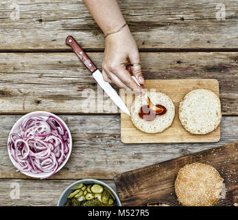 Rustic Style Top View Home Cooking Closeup Rustic Style Top View Home Cooking Closeup