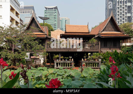 Traditional Thai Wooden House On Stilts Garden View Jim Thompson