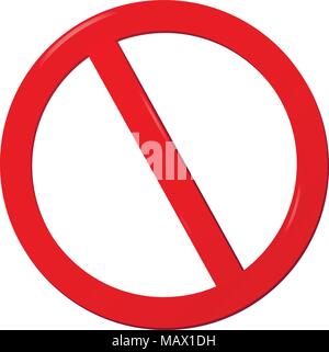 Forbid Red Symbol Template On Dark Black Transparent Background Empty