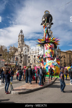 Complex Statues Created For The Fallas Festival In Valencia Stock Photo