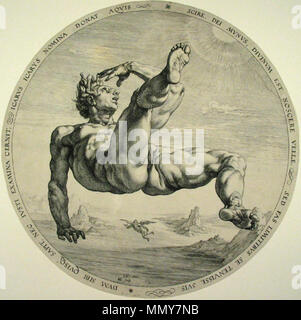 Icarus From The Four Disgracers Hendrick Goltzius Stock Photo