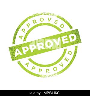 Vector Illustration Of Green Approved Stamp Concept Stock Vector Image