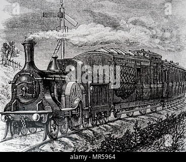 Illustration Depicting A Mail Train On The Great Northern Line Dated