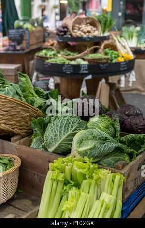 Fruit Displayed In Wooden Baskets Stock Photo Alamy