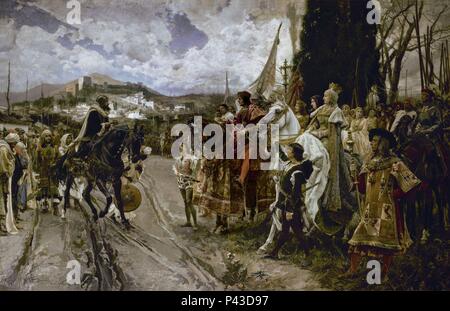 The Surrender Of Granada 1492 Painting By F Pradilla Stock Photo Alamy