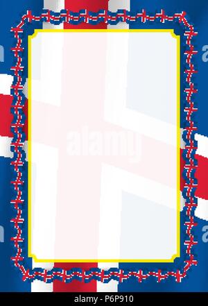 Flag Of Iceland Iceland Template For Award Design An Official