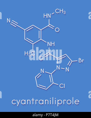 Cyantraniliprole Insecticide Molecule Ryanoid Class Skeletal Formula