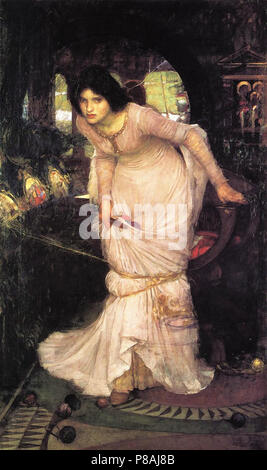 The Lady Of Shalott By John William Waterhouse Oil On